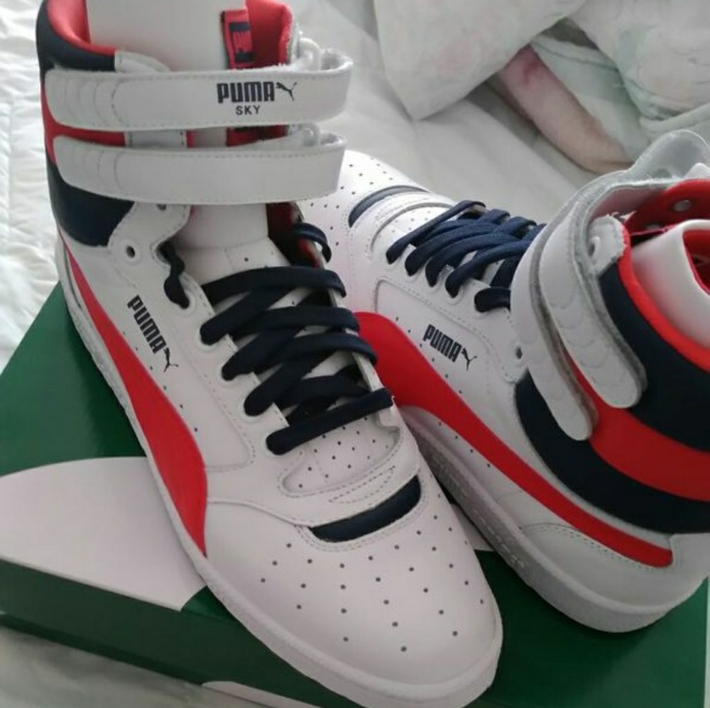 Men's Puma Sky Red White Blue Size 10.5